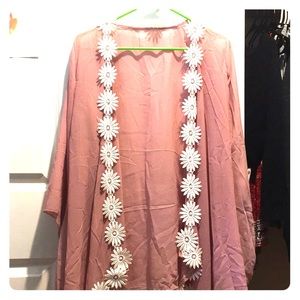 Nude pink kimono